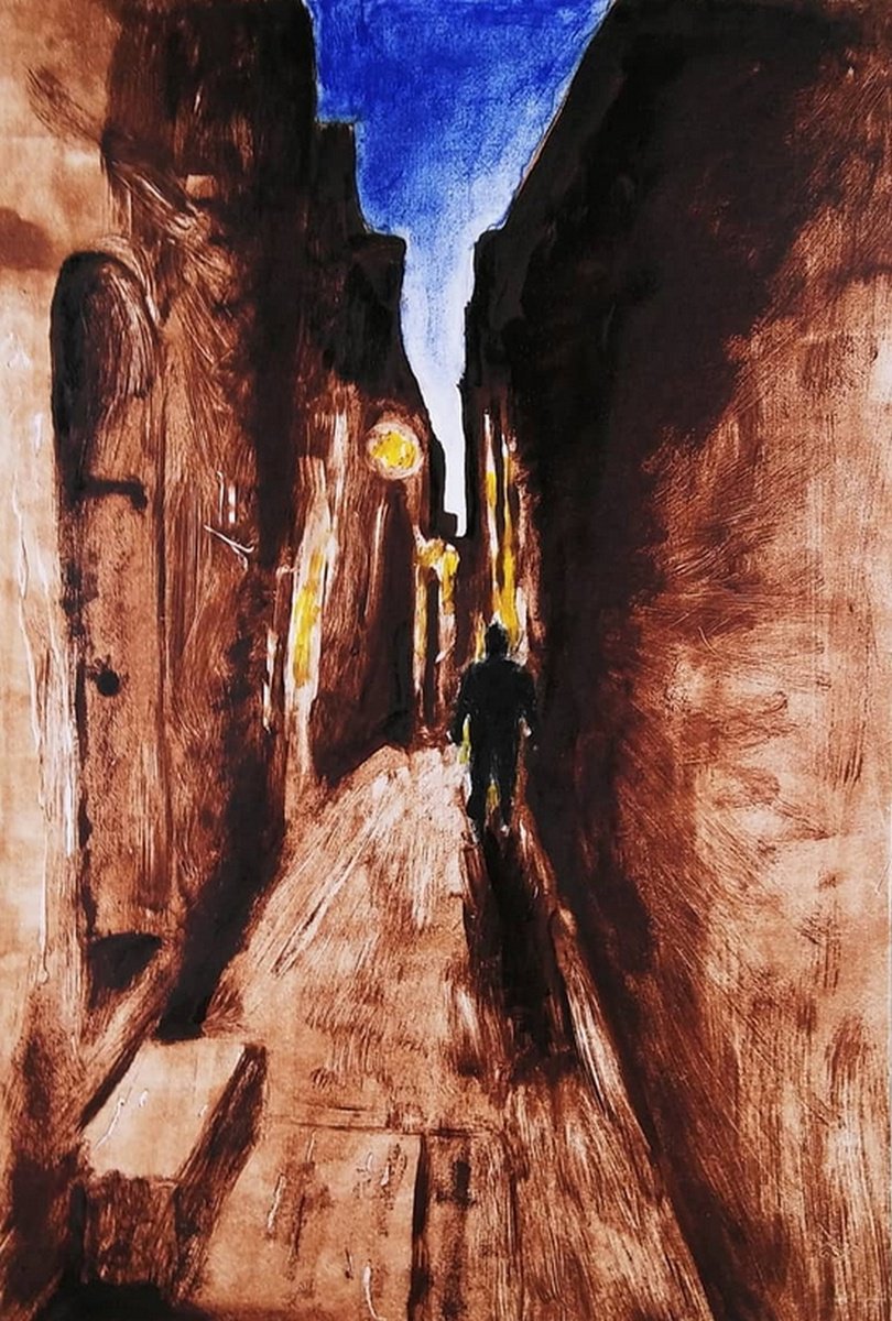 Impressionistic Limited Edition Print , Casbah Shadow By Michael E. Voss, 15 X 22, Artwork For Sale On Artfinder