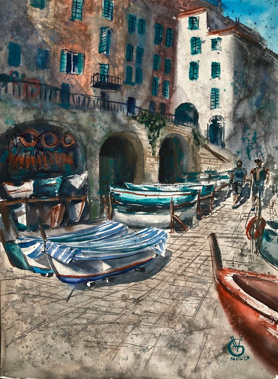 Boats in Manarola