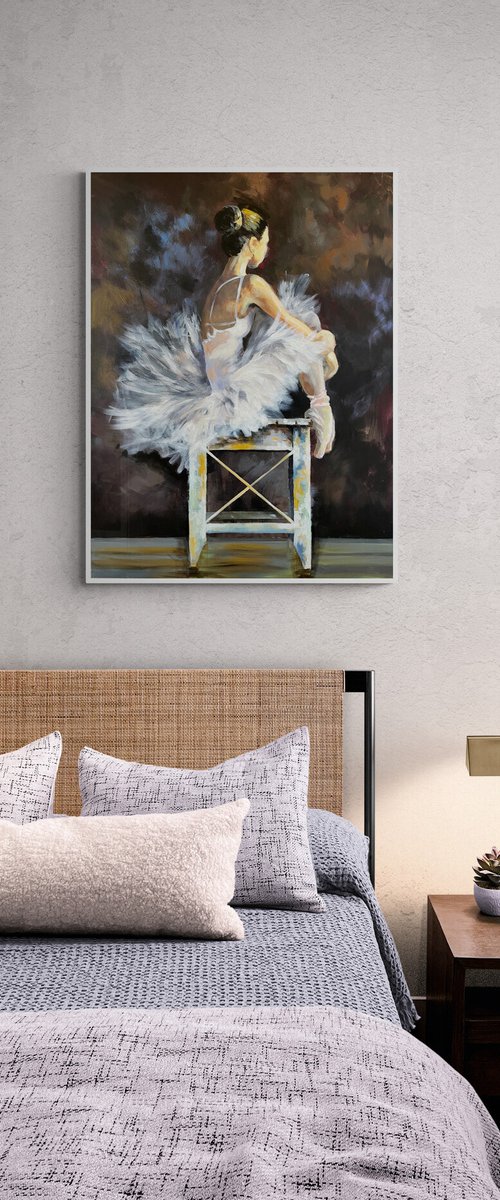 Ballerina on the chair by Maria Kireev
