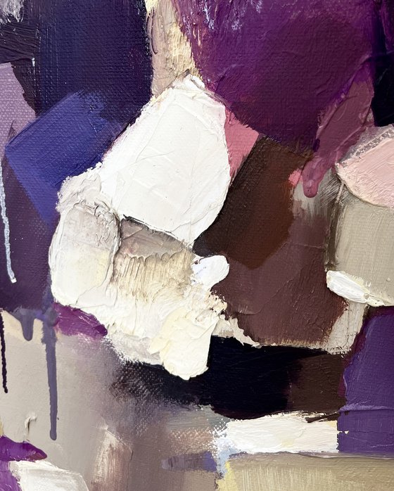 VIOLET 1/abstract oil painting