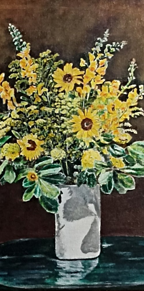 Yellow daisies flowers by Isabelle Lucas