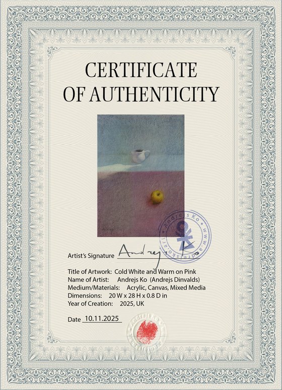 Cold White and Warm on Pink