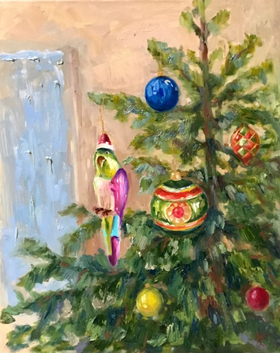 Impressionistic Still Life Oil Painting By Vera Klimova, 16 X 20", Time Of Miracles, Original Artwork