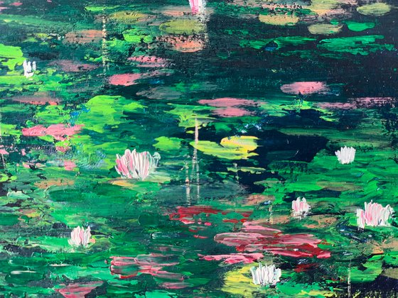 Abstract water lilies! A4 Painting on paper