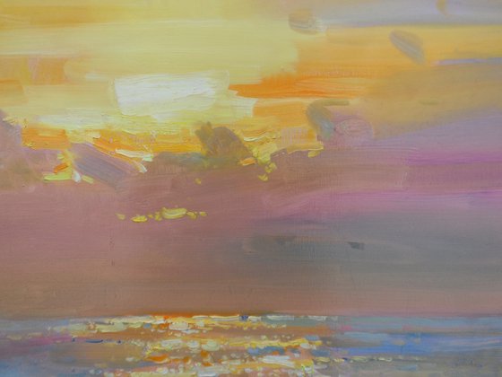 "Warm sea sunset "