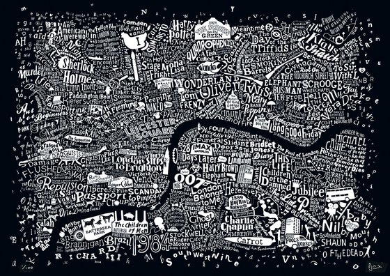 CENTRAL LONDON FILM MAP (Black A3)