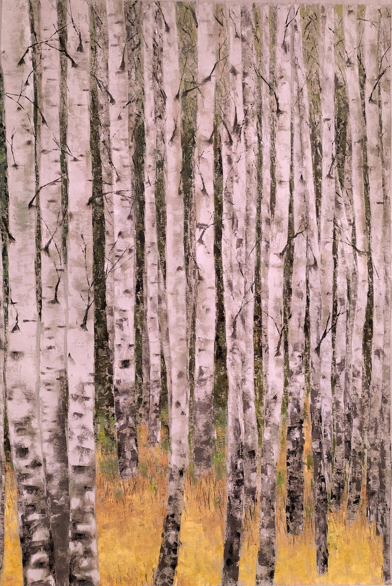 Impressionistic Botanical Oil Painting By Laura Chilivani, 24 X 35", Quiete, Original Artwork