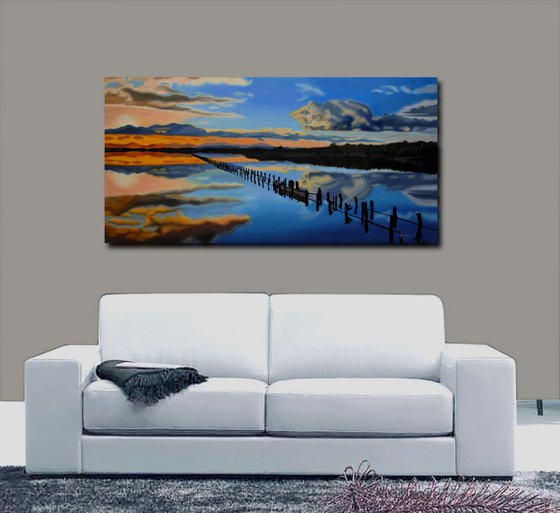 Sunset /24 x 48 in / 61 x 122 cm