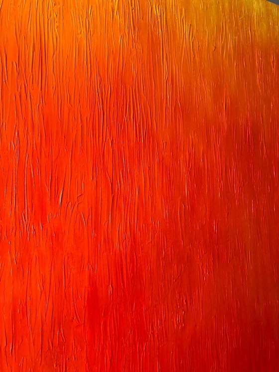 Flame, large abstract painting 110-70cm