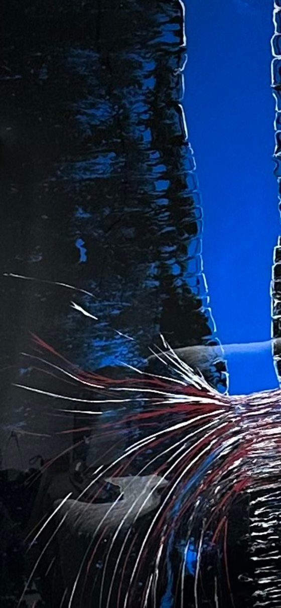 Forever — Blue-Black Resin Abstract, 150 cm
