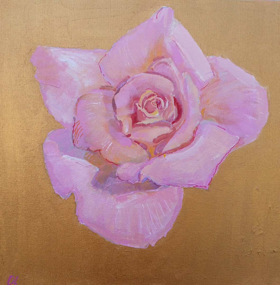 Pink rose by Olesia Lishaeva