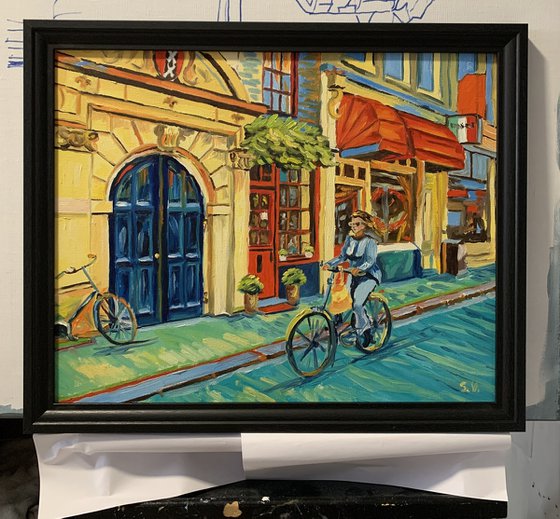 Streets scene,bike,Amsterdam.
