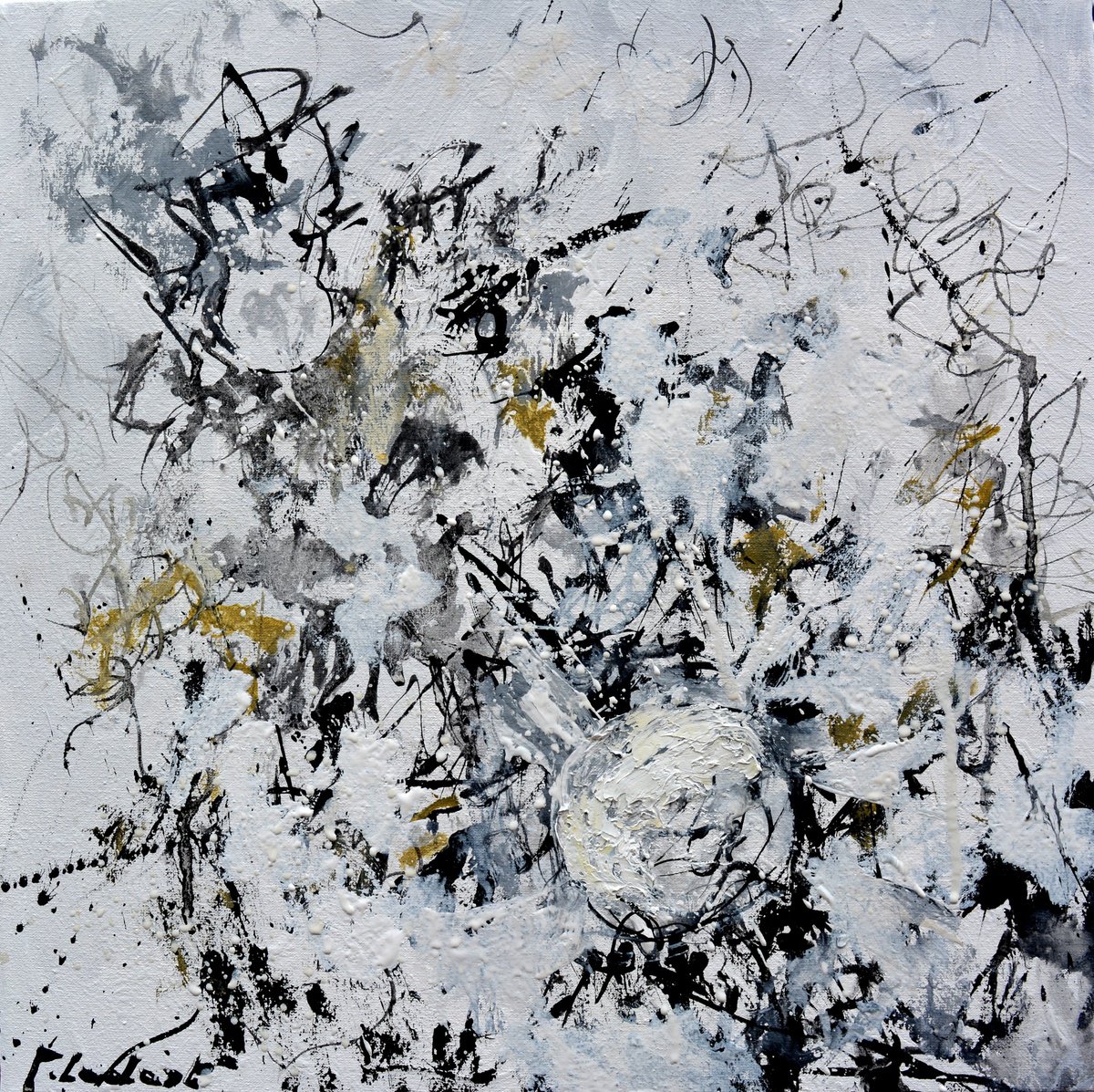 Black And White Dance By Pol Henry Ledent, 16 X 16, Artwork For Sale On Artfinder