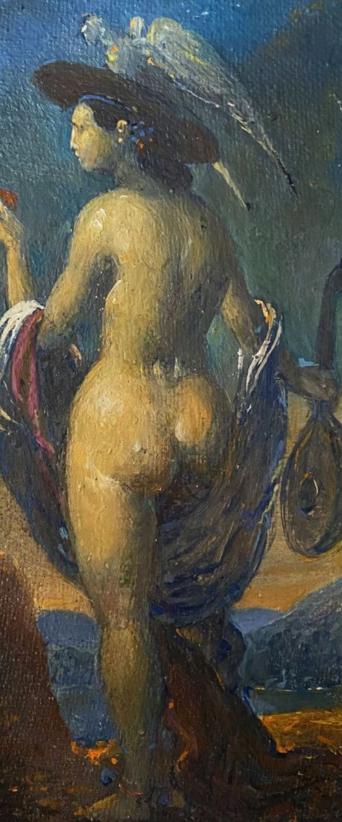 Portrait of a naked girl by Oleg and Alexander Litvinov
