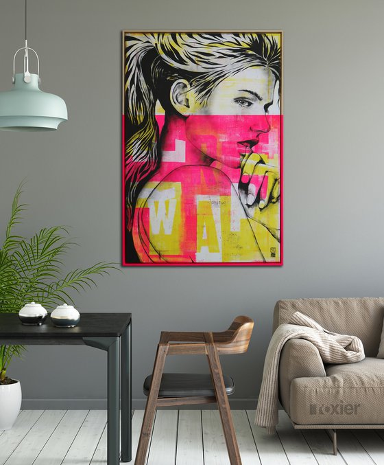 Neon Girl - Incl Custom Frame