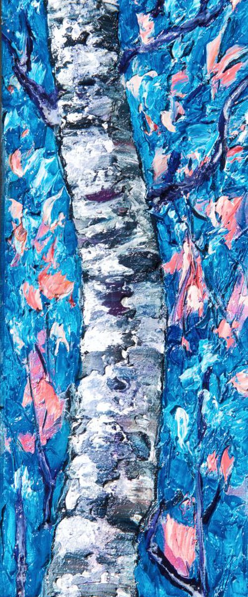 Aspen in Blue Small by Lena Owens at OLena Art