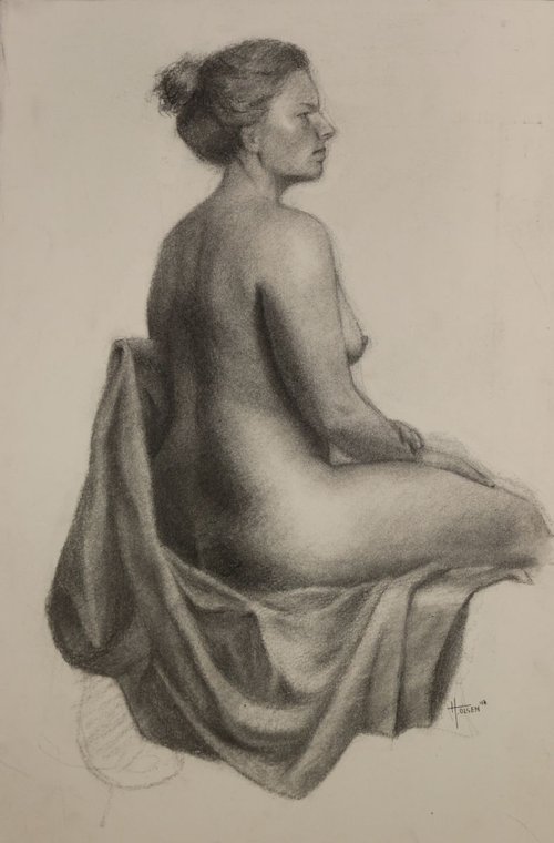 Un-draped Female Nude by Heather Olsen