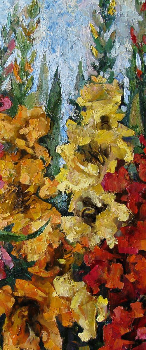 Gladioli. by Nikifor Swiristuhin