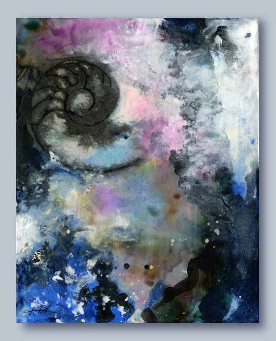 Sea Dreams 7 - Nautilus Shell Painting by Kathy Morton Stanion