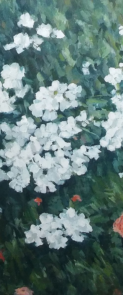 Flowers- acrylic on canvas by Jelena Milojevic