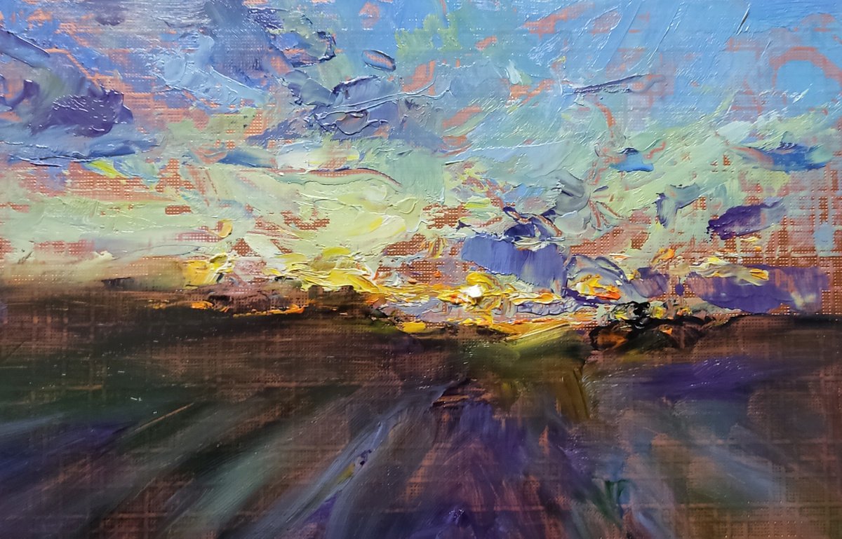 Sunset On The Lavender Field by HELINDA (Olga Mller)