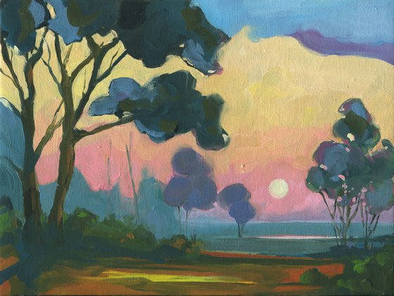 Sunset Through the Trees