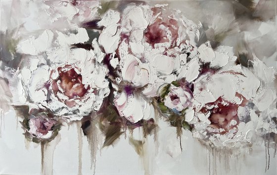 Charm White peonies.