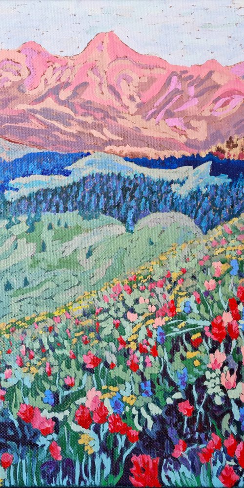 Blooming Field by Zulfiya Mukhamadeyeva