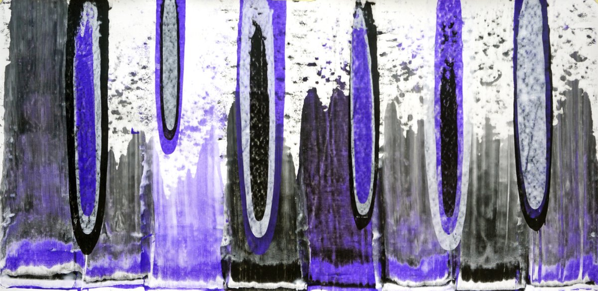 Abstract Acrylic Painting By Sumit Mehndiratta, 60 X 29", Composition No. 171, Original Artwork