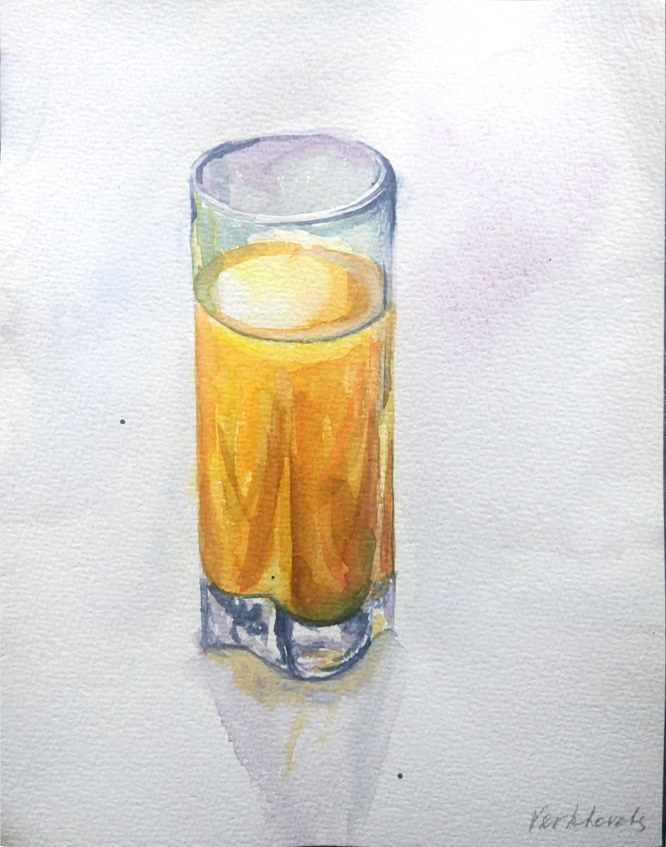 Glass with juice. by Mag Verkhovets