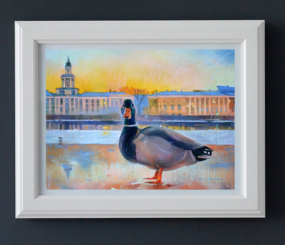 Duck is a city dweller by Alexandra Sergeeva