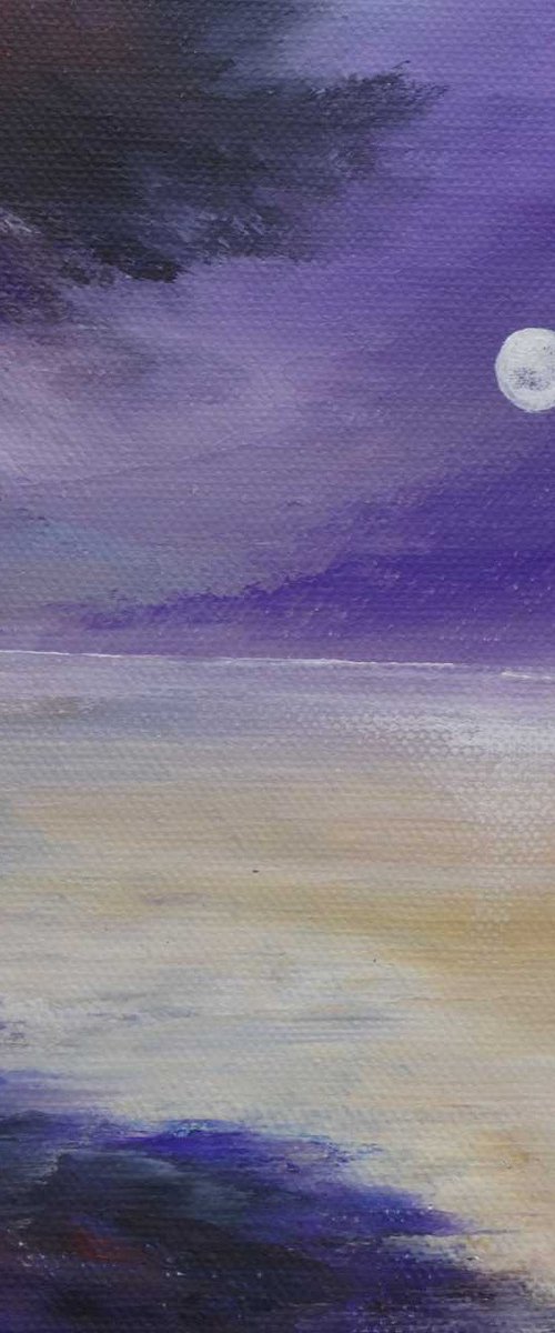 Purple Moonlit Sands by oconnart