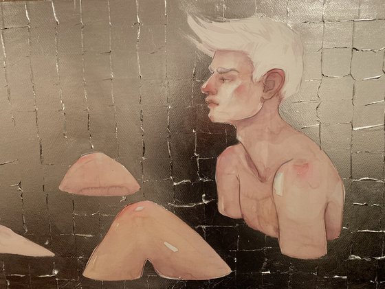 There is a silence between them 110x40 cm
