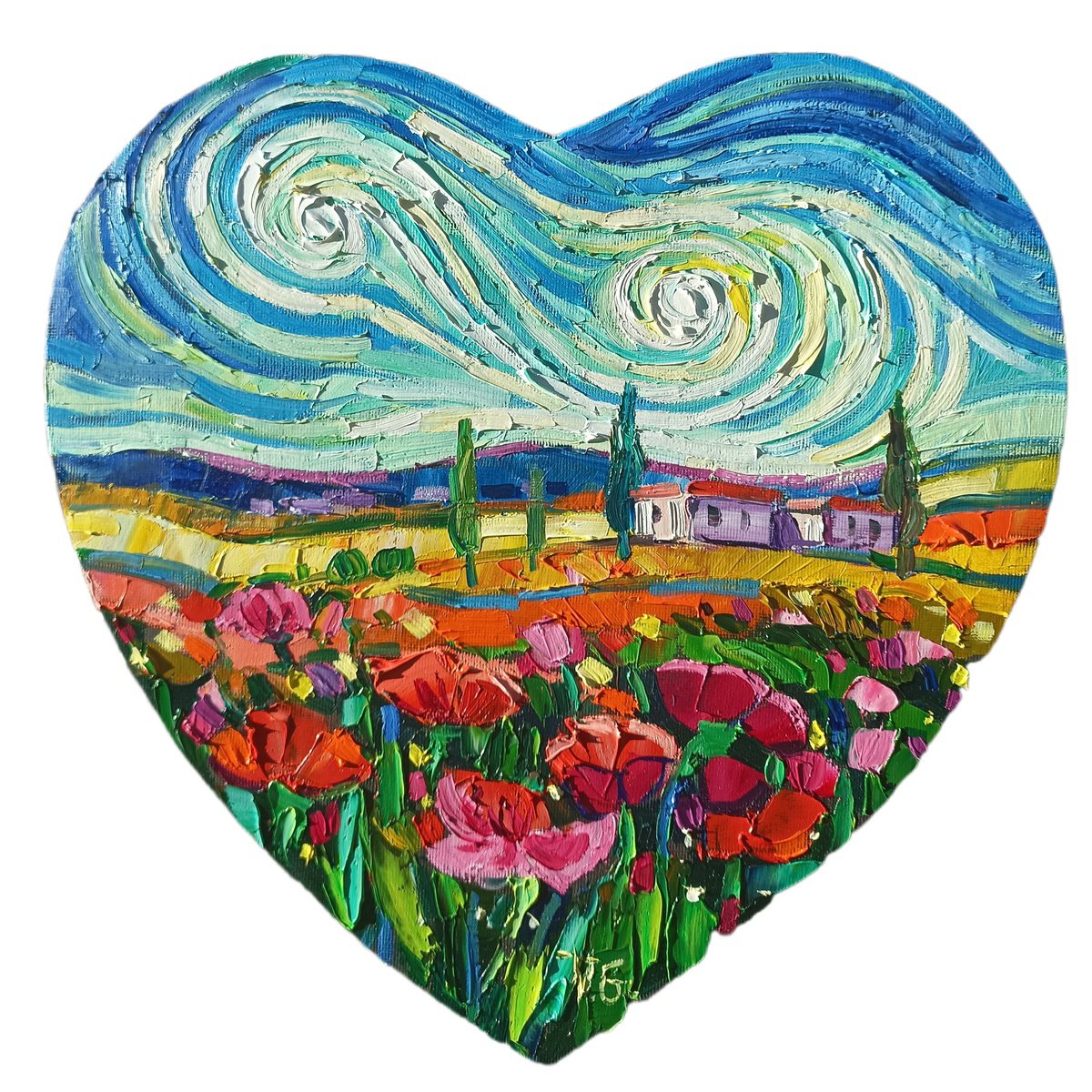 Heart Of Gogh By Vanya Georgieva, 12 X 12, Artwork For Sale On Artfinder