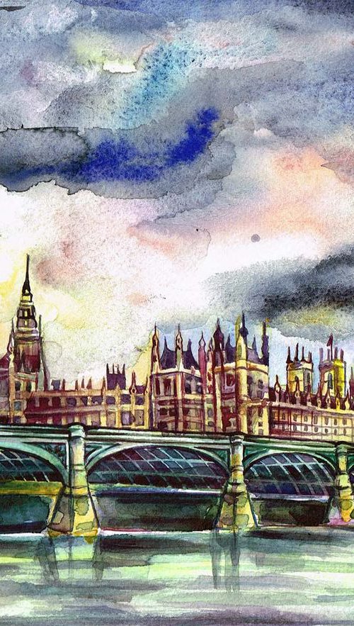 London Westminster and Big Ben by Diana Aleksanian