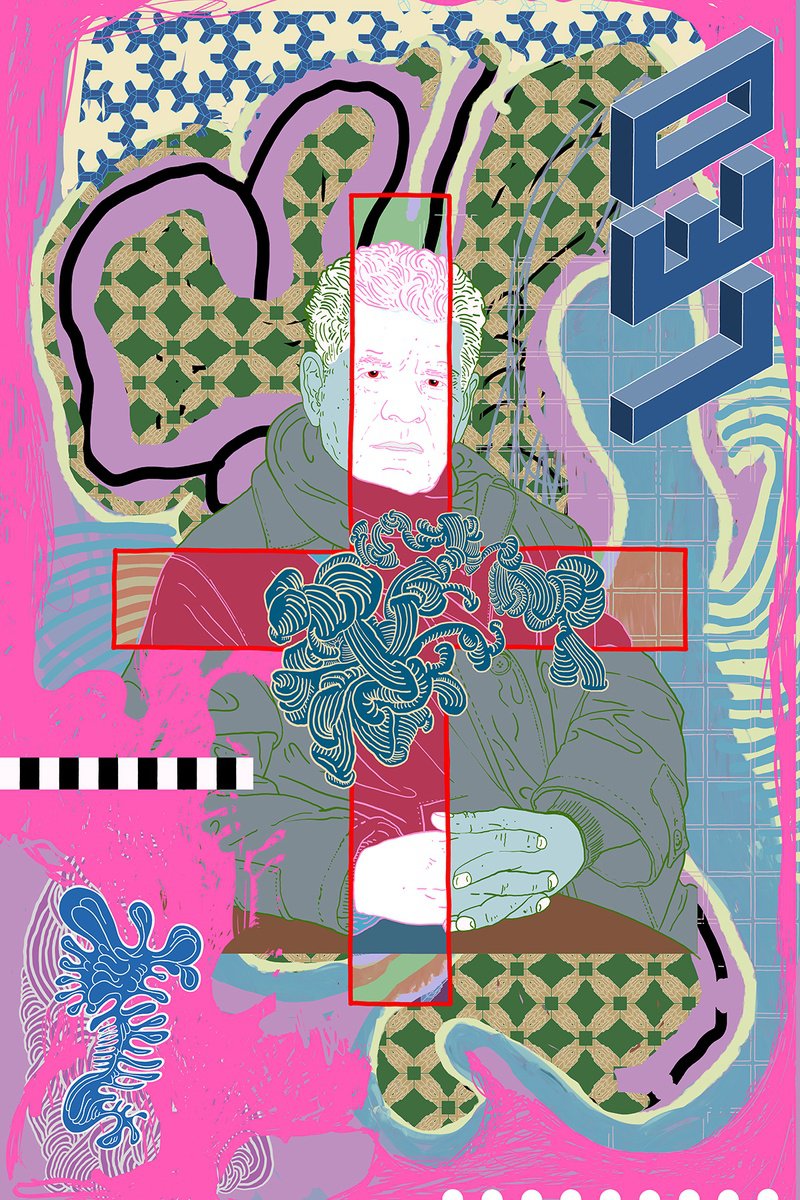 Abstract Portrait Giclee Print By Alasdair Willis, 16 X 23, Baxendale, Original Artwork