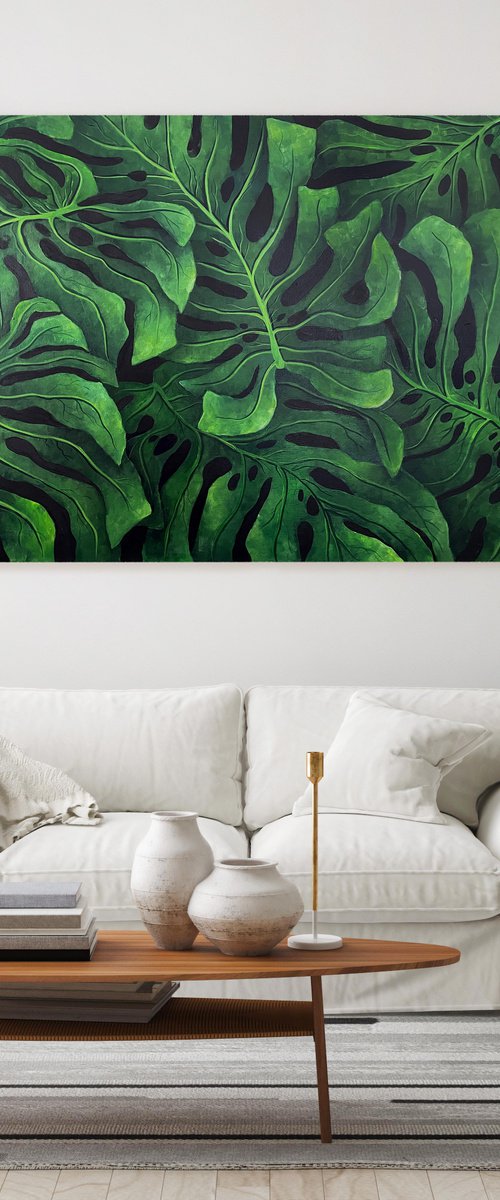 Monstera Deliciosa Leaves 8 by Ana Mogush