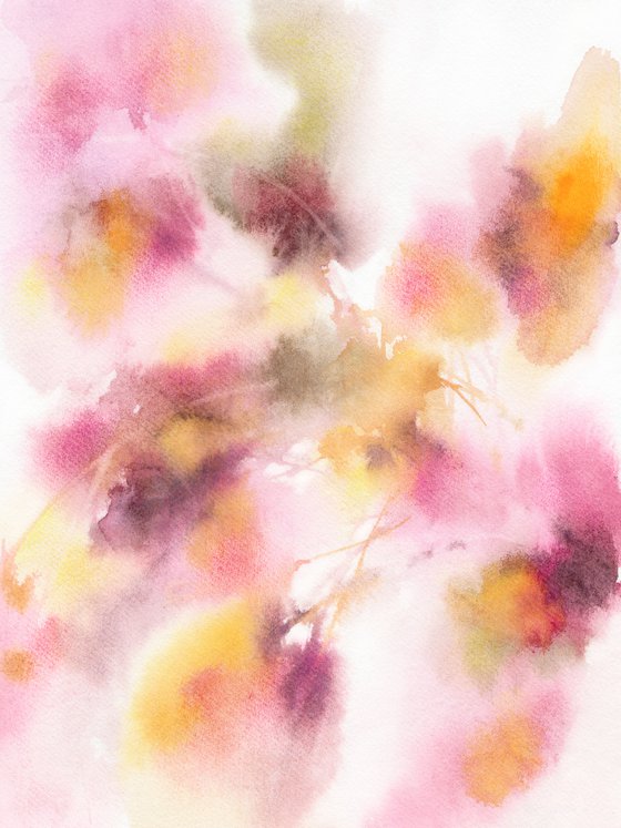 Delicate flowers art, diptrich "Autumn notes"
