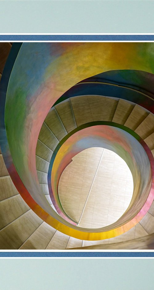 Budapest Spiral Staircase Down by Robin Clarke