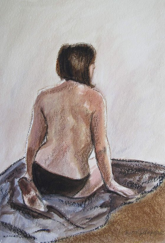 seated female nude