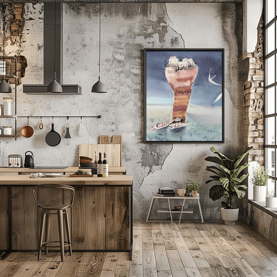 Cliffside Village Rescue, Dreamlike Art