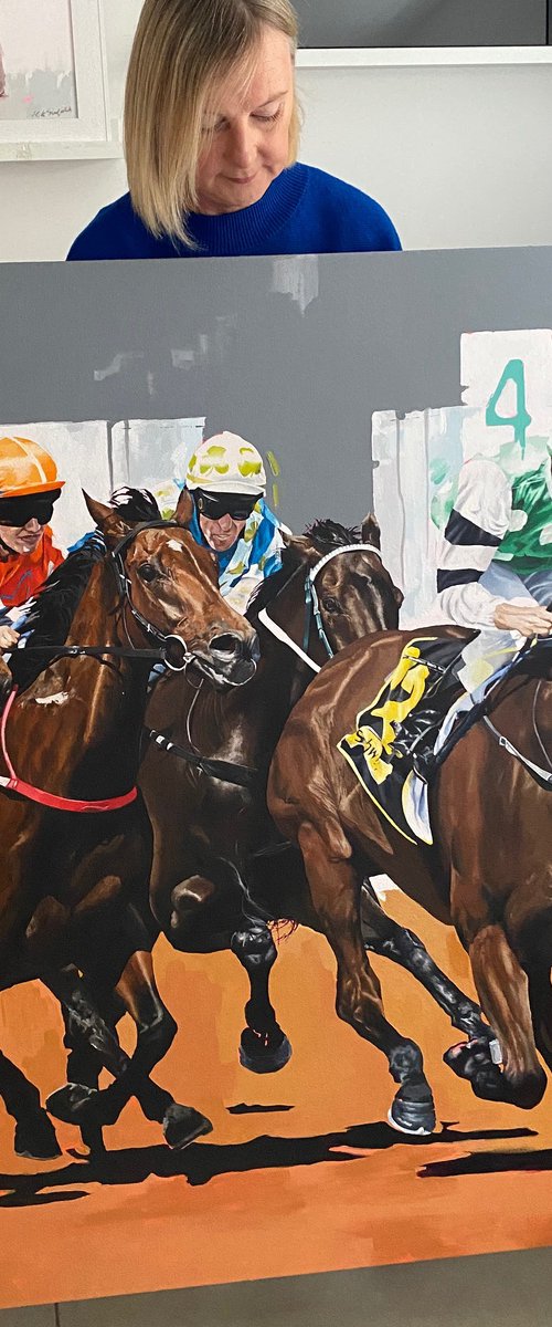 Horse Race New Silks by Helen Sinfield