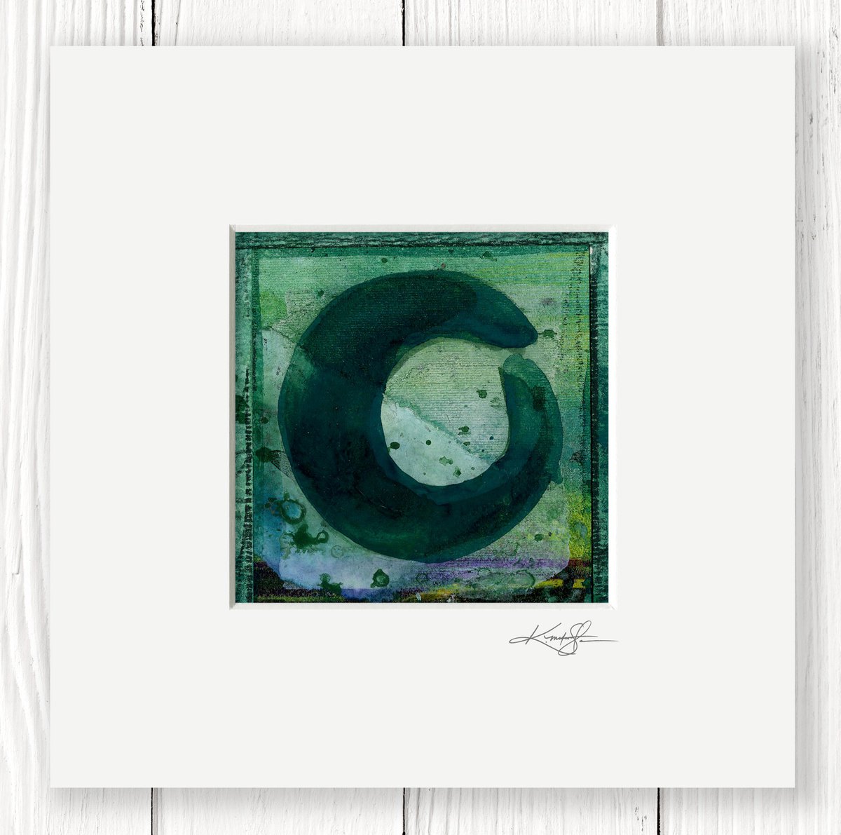 Zen Circle 20 - Enso Abstract painting by Kathy Morton Stanion by Kathy Morton Stanion