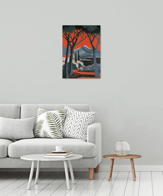 Red Horizon Seascape