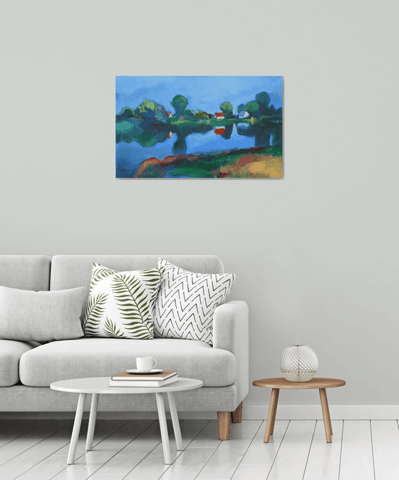 Twilight on the Canal. Dnipro Bay