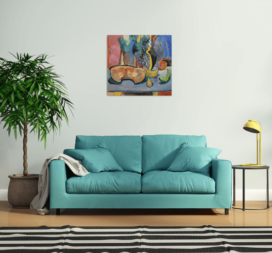 Still Life with Pumpkin and Pineapple