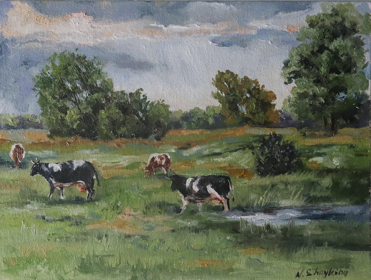 Cows grazing by Natalia Shaykina