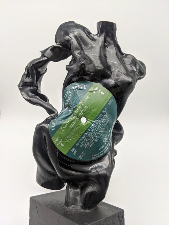 Vinyl Music Record Sculpture - "Down Memory Lane"