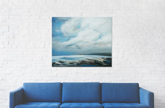 A large seascape painting  "Sea Air"