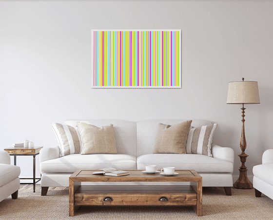 Abstraction colorful yellow pink blue stripes